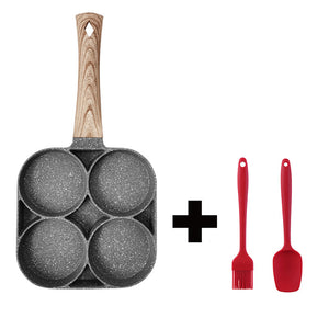 Padella 4 Fori Multi-Funzione – Antiaderente, per Colazione, Burger, Uova e Pancake, in Pietra Naturale
