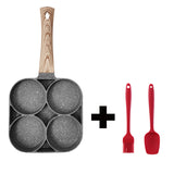 Padella 4 Fori Multi-Funzione – Antiaderente, per Colazione, Burger, Uova e Pancake, in Pietra Naturale