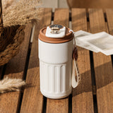 Borraccia Termica Smart 450ml – Acciaio Inox, Display Digitale, Mantiene Caldo/Freddo 6-12h, Portatile per Sport, Viaggio e Ufficio
