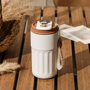 Borraccia Termica Smart 450ml – Acciaio Inox, Display Digitale, Mantiene Caldo/Freddo 6-12h, Portatile per Sport, Viaggio e Ufficio
